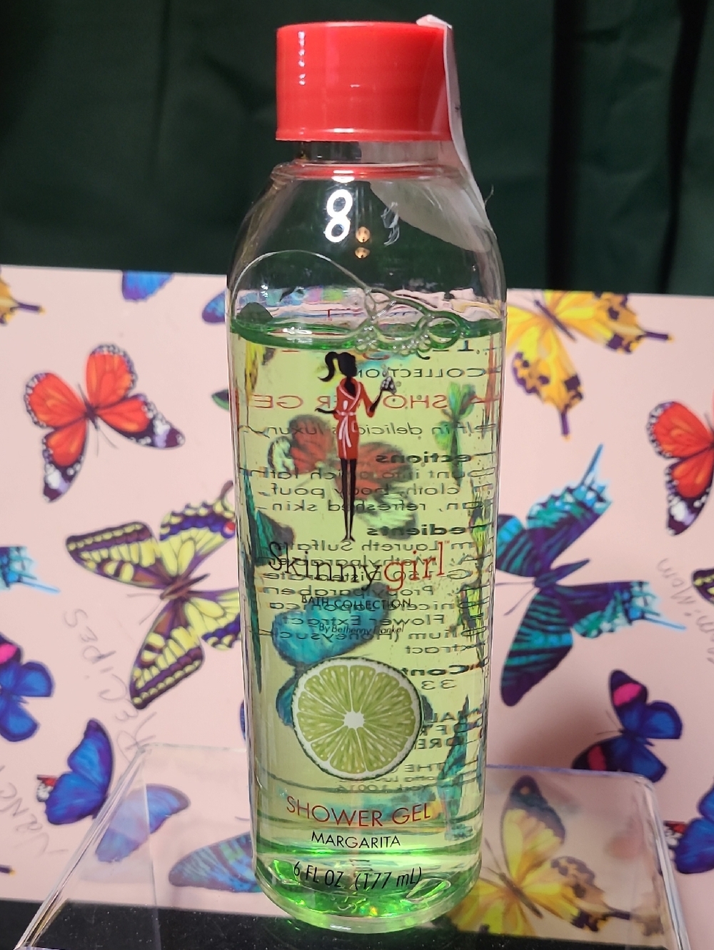 Skinnygirl Green Margarita Shower Gel with Red Cap